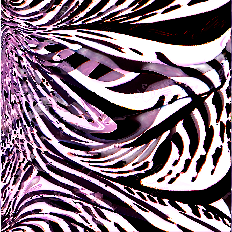 Zebra Print In Abstract Waves Png Jkf72 PNG Image