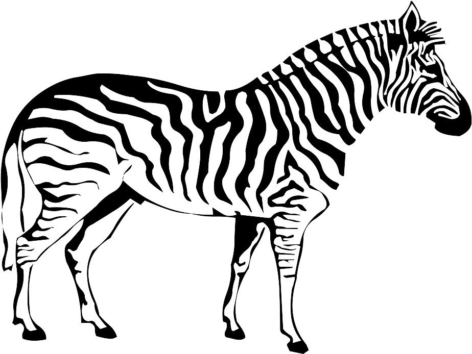 Zebra Silhouette Graphic PNG Image