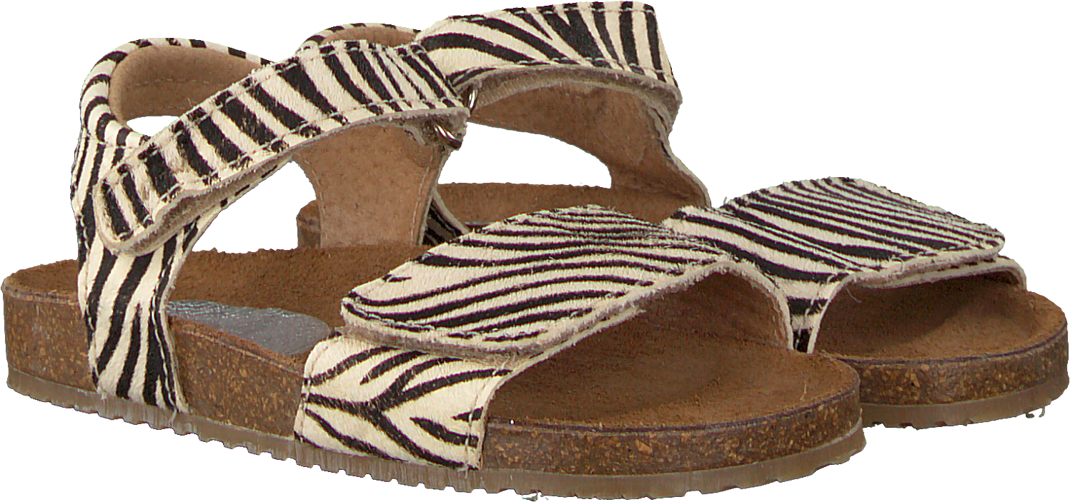 Zebra Stripe Platform Sandals PNG Image