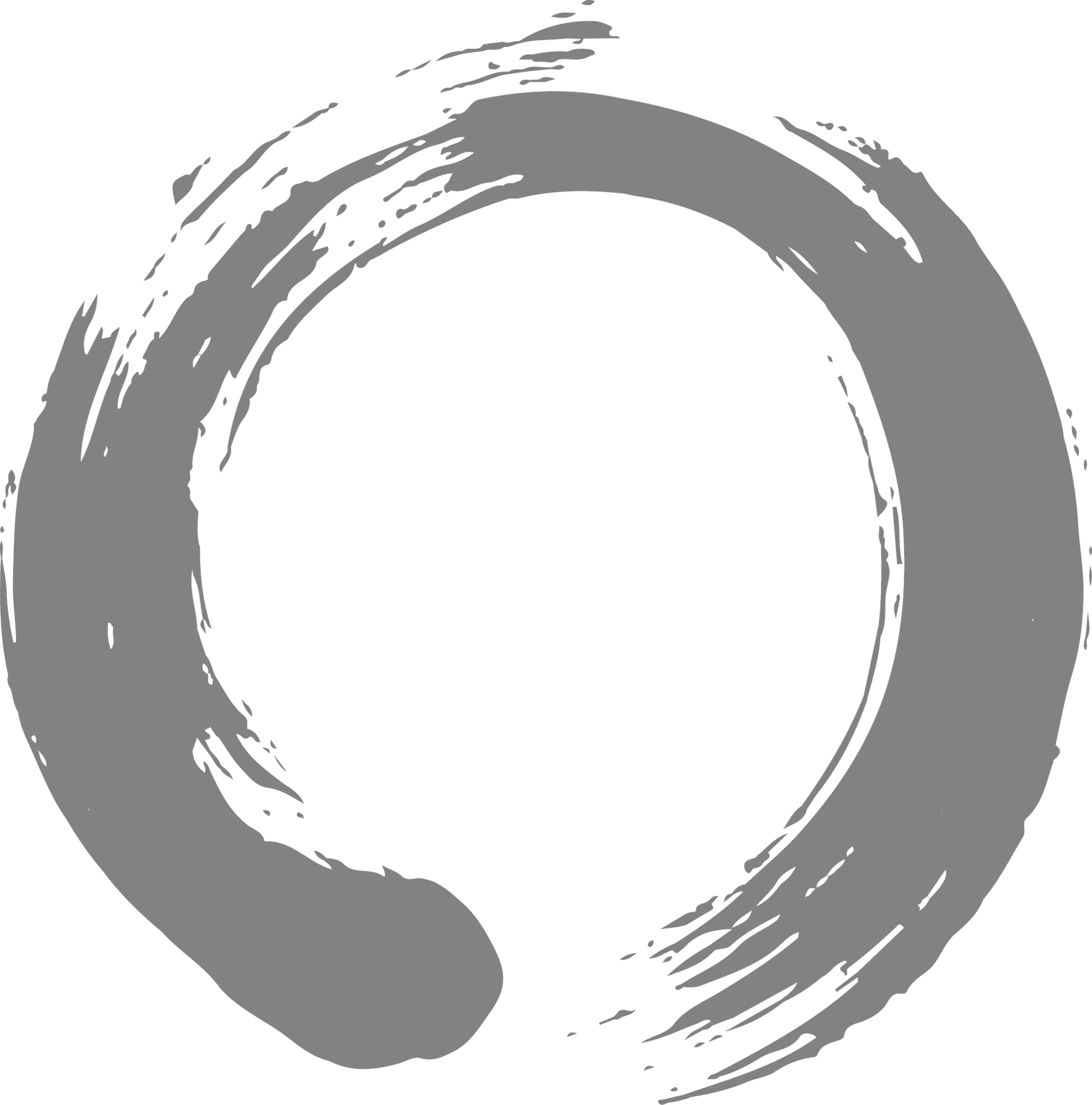 Zen Enso Brushstroke Art PNG Image