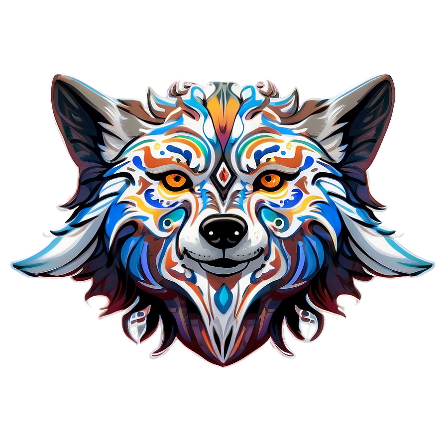 Zen Wolf Head Meditation Png 8 PNG Image