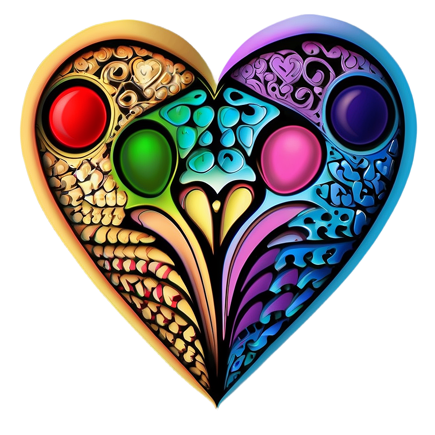 Zentangle Heart Art Png 88 PNG Image