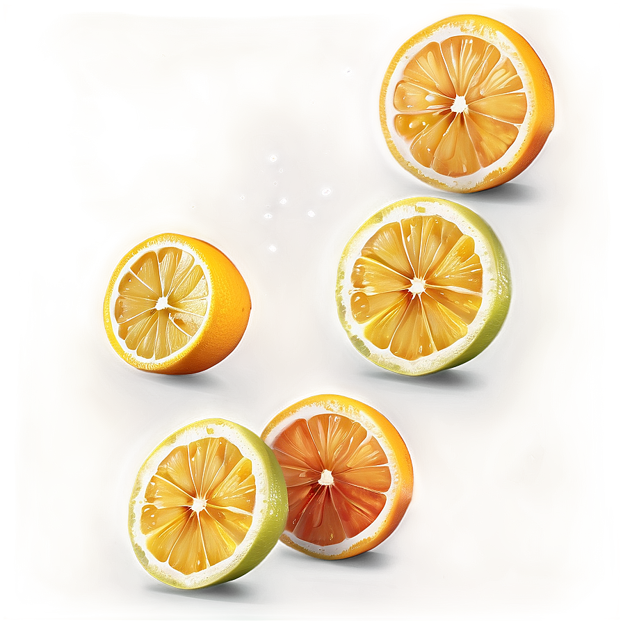 Zesty Yellow Citrus Splash Png Mfx62 PNG Image