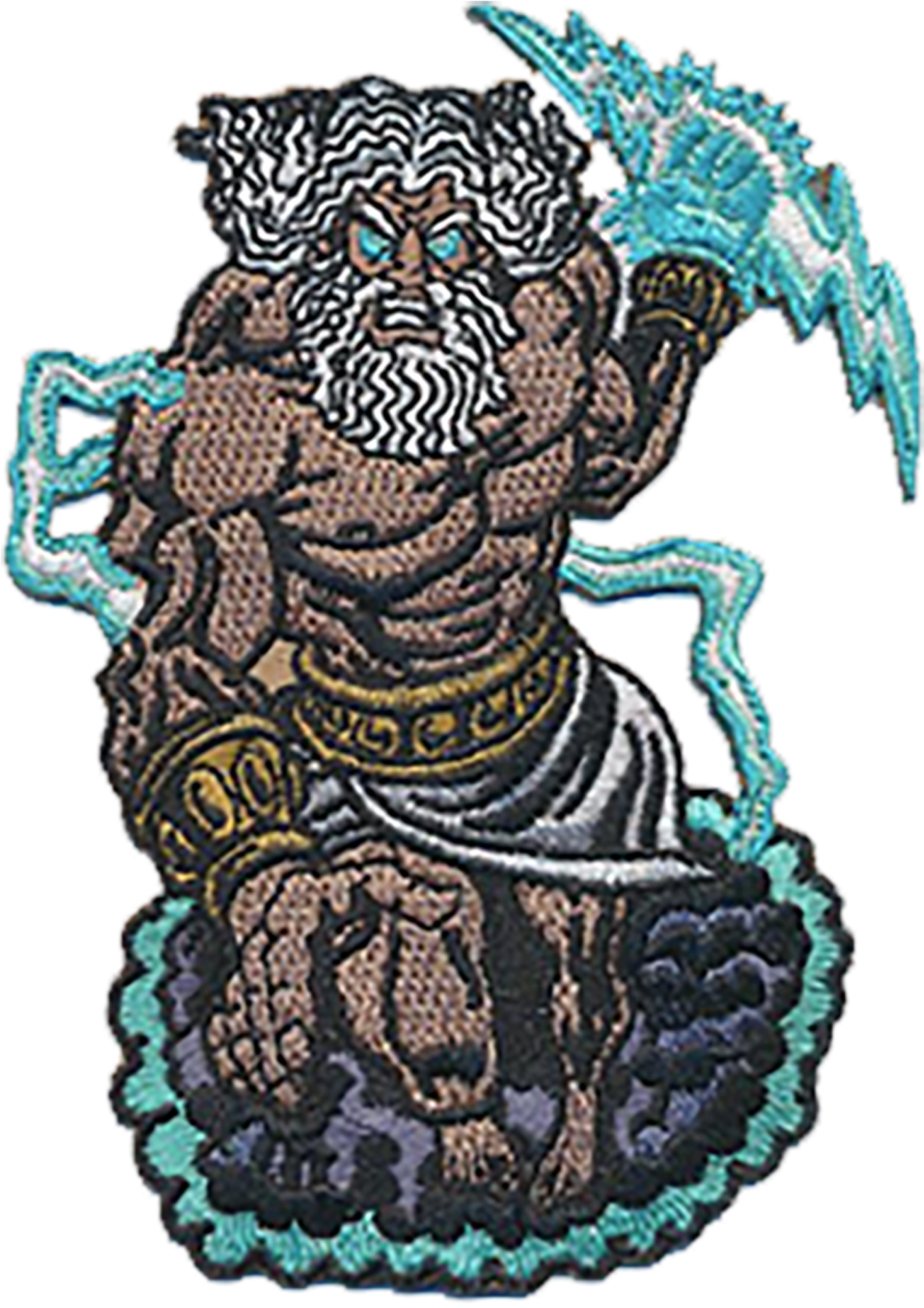 Zeus Greek God Embroidery Design PNG Image