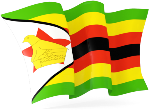 Zimbabwe National Flag Waving PNG Image