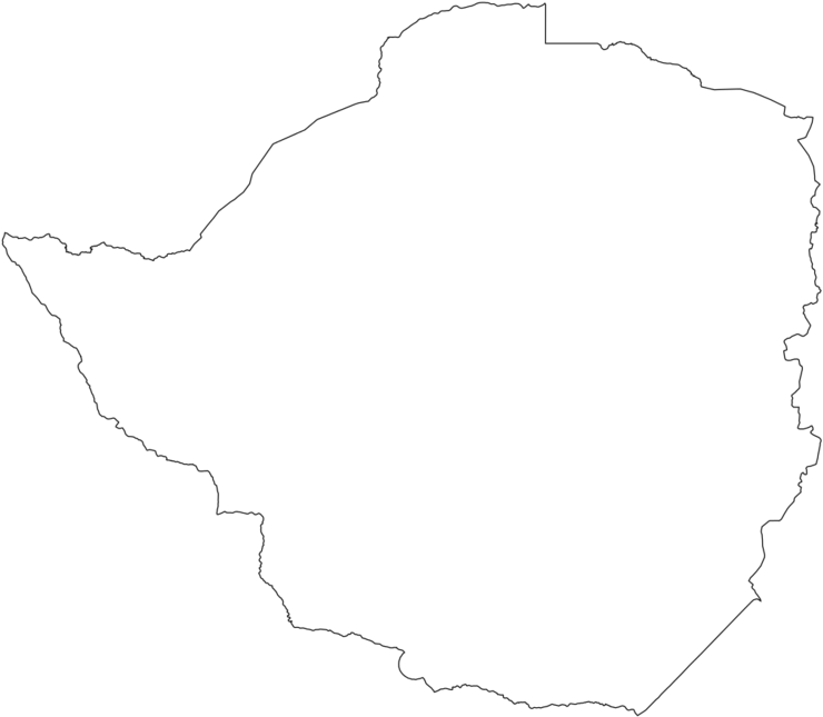 Zimbabwe Outline Map PNG Image