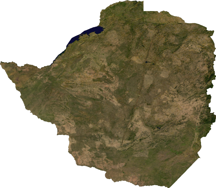 Zimbabwe_ Satellite_ View_ Map PNG Image