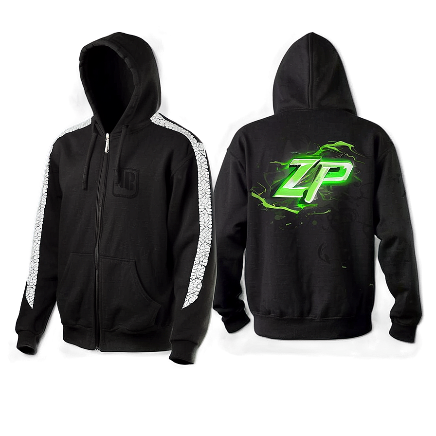 Zip-up Black Hoodie Png Nrf68 PNG Image