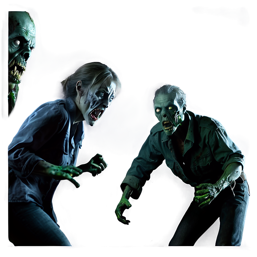 Zombie Attack Scene Png Cel PNG Image