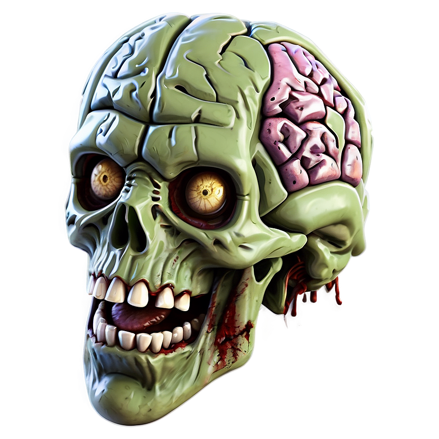 Zombie Brain Cartoon Png 05032024 PNG Image