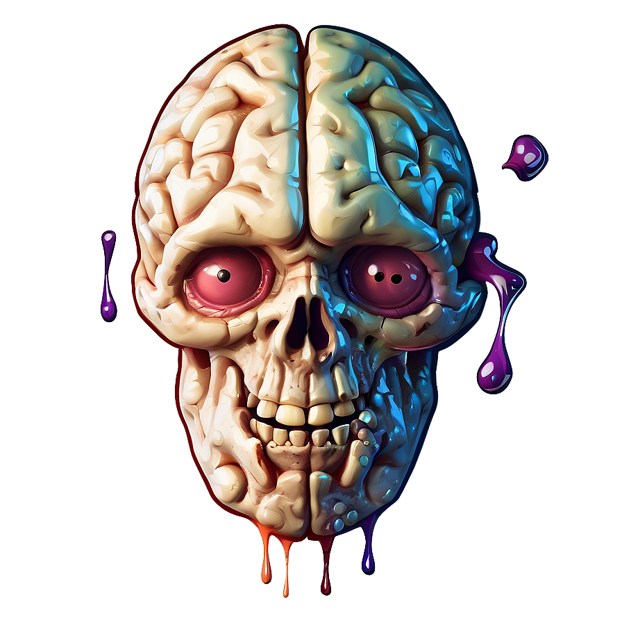 Zombie Brain Cartoon Png Xby85 PNG Image