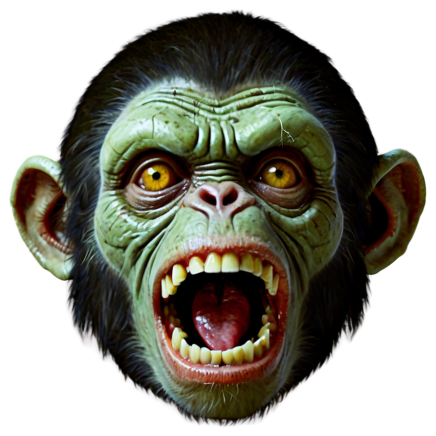 Zombie Monkey Face Horror Png 81 PNG Image