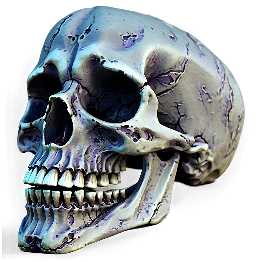 Zombie Skull Face Art Png 06272024 PNG Image