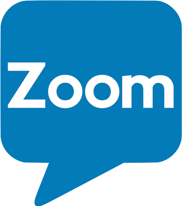 Zoom Logo Blue Speech Bubble Background PNG Image