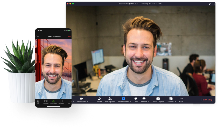 Zoom Video Conference Call Smile PNG Image