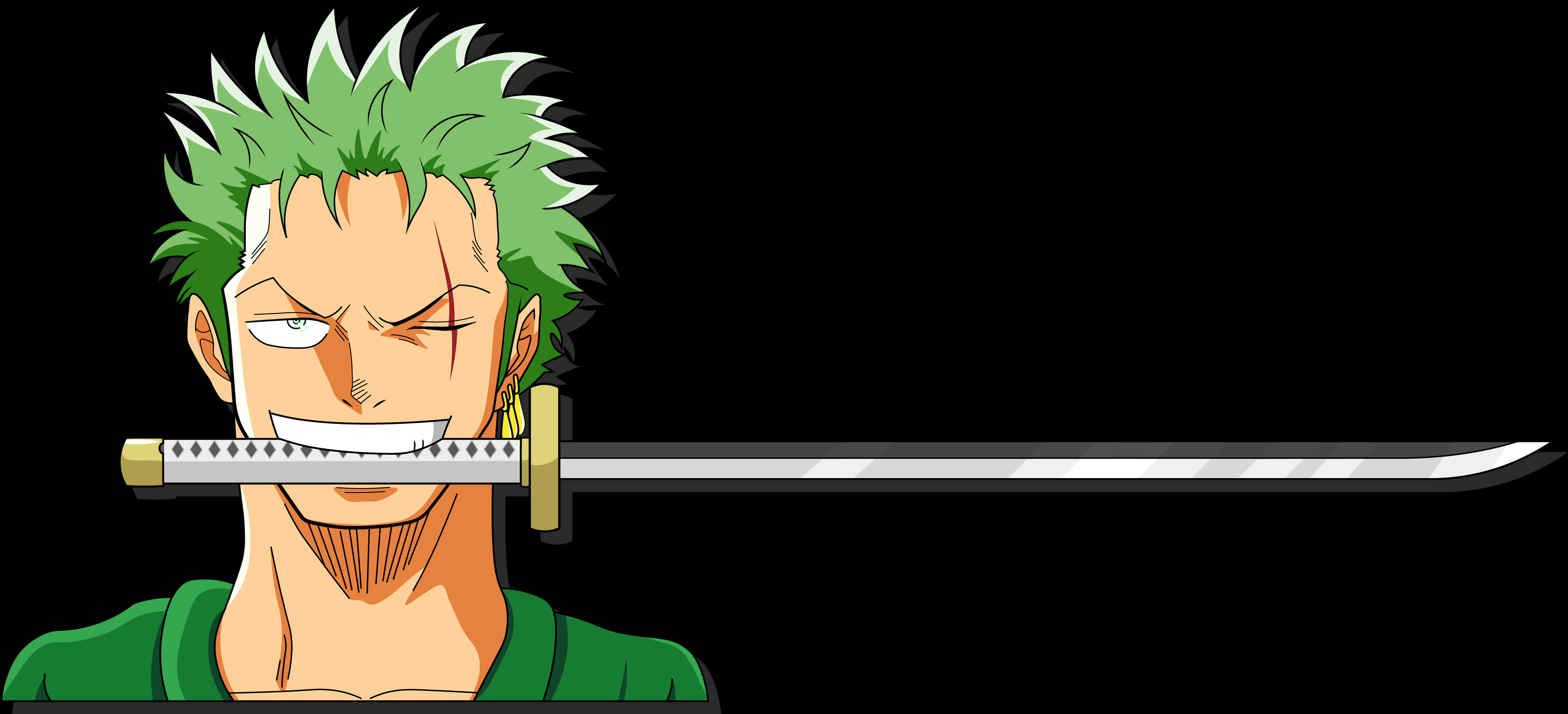 Zoro Swordin Mouth One Piece Character PNG Image