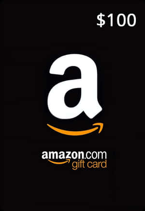 100 Dollar Amazon Gift Card Graphic PNG image with transparent background
