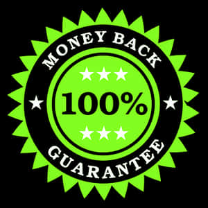 100 Percent Money Back Guarantee Seal PNG with transparent background