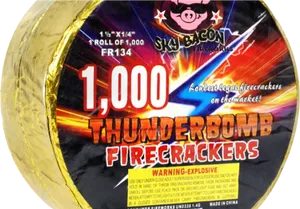 1000 Thunderbomb Firecrackers Pack PNG Image