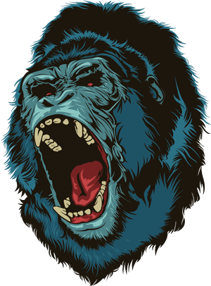1000 X 1000 - Angry Gorilla Illustration, HD Png Download PNG image with transparent background