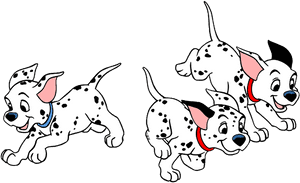 101 Dalmatians Puppies Clip Art - 101 Dalmatians Puppy Running, HD Png Download PNG image with transparent background