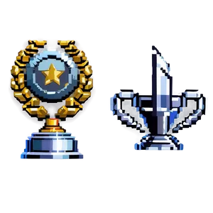 16 Bit Digital Trophies Png Ntj94 PNG Image