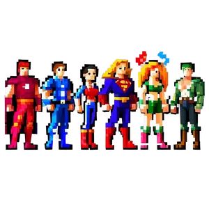 16 Bit Pixel Heroes Png 06252024 PNG Image