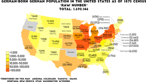 German Population 1872 Usa, HD Png Download PNG