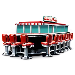 1950s Classic Diner Scene Png 29 PNG Image