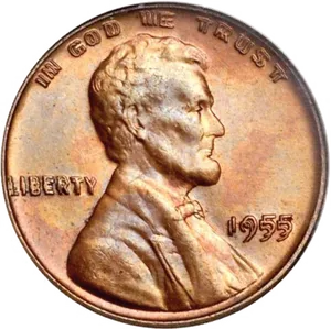 1955 Lincoln Wheat Penny PNG Image