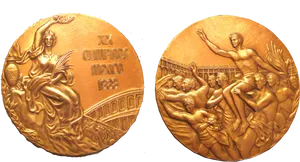 1968 Mexico Olympic Gold Medal PNG Image