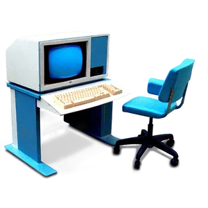 1990s Computer Workstation Png Cho56 PNG Image