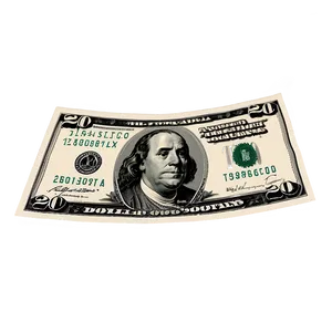 20 Dollar Bill Financial Concept Png Sit18 PNG Image