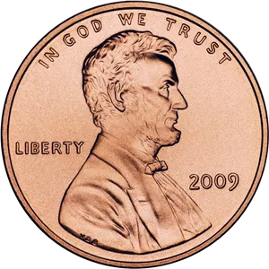 2009 United States Penny Obverse PNG Image