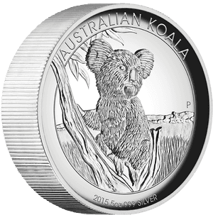 2015 Australian Koala 5oz Proof High Relief Silver - Australian Koala 2015 5oz Silver Proof High Relief PNG image with transparent background