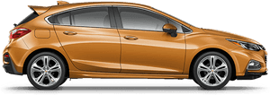 2017 Chevrolet Cruze Hatchback On White Background - Chevrolet Cruze Side View, HD Png Download PNG image with transparent background
