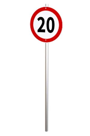 20kmhspeedlimitsign PNG Image