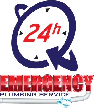 24h Emergency Plumbing Service Logo PNG Image