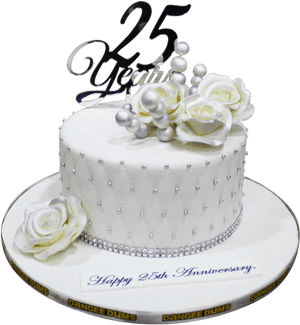 Anniversary Cake Dangeedums - 25th Marriage Anniversary Cake Png, Transparent Png PNG image with transparent background