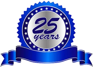 25th Anniversary Celebration Seal PNG Image