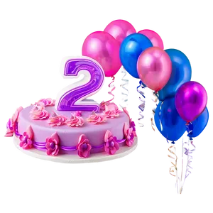 2nd Birthday B PNG Image