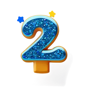 2nd Birthday Glitter Number Png Vmm31 PNG Image