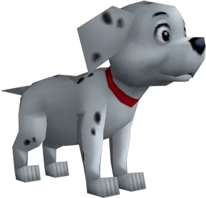 3 D Animated Dalmatian Puppy PNG Image