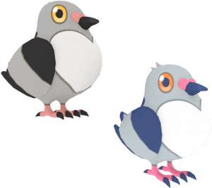 3 D Animated Pigeons PNG image with transparent background