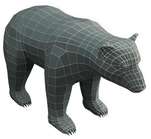 3 D Bear Wireframe Model.png PNG image with transparent background