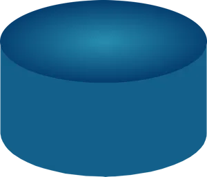 3 D Blue Cylinder Rendering PNG Image