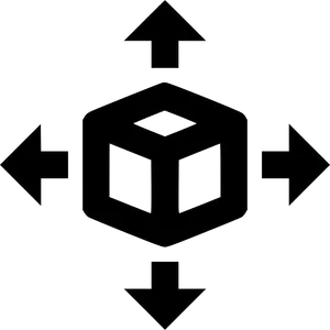3 D Box Direction Arrows PNG Image