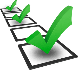 3 D Checklist Completion PNG image with transparent background