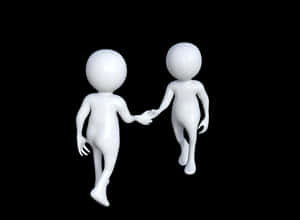 3 D Figures Shaking Hands PNG image with transparent background