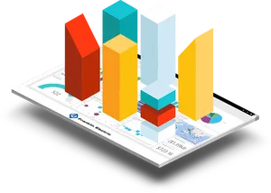 3 D Graphson Digital Tablet PNG Image